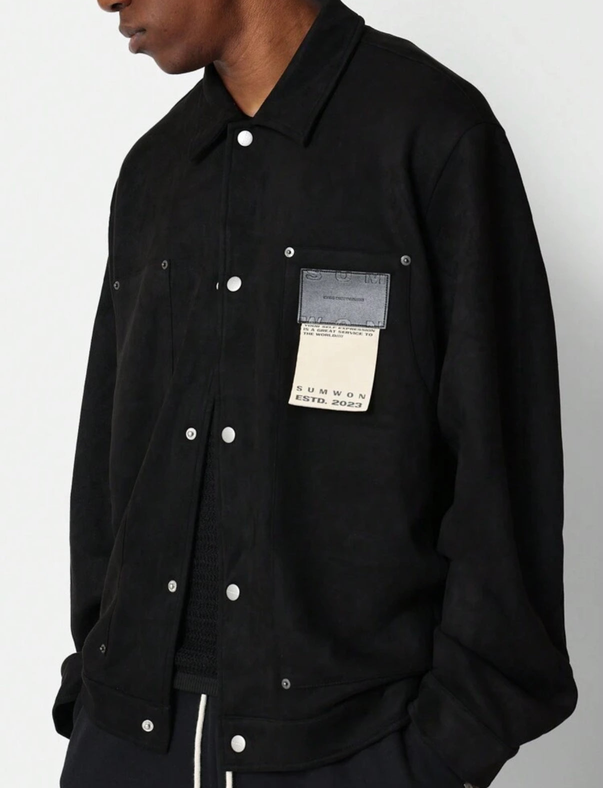 Sumwon Jacket in Black with back Print