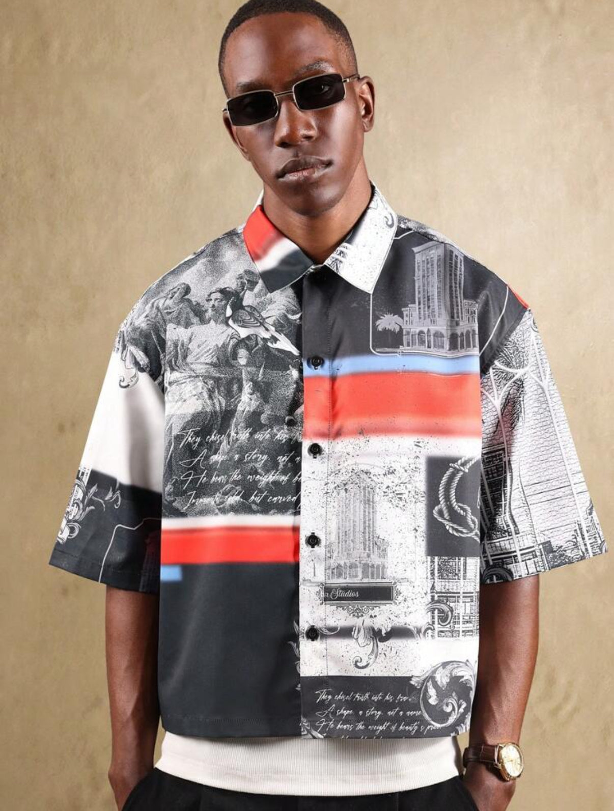 Boxy fit Shirt in graphic print