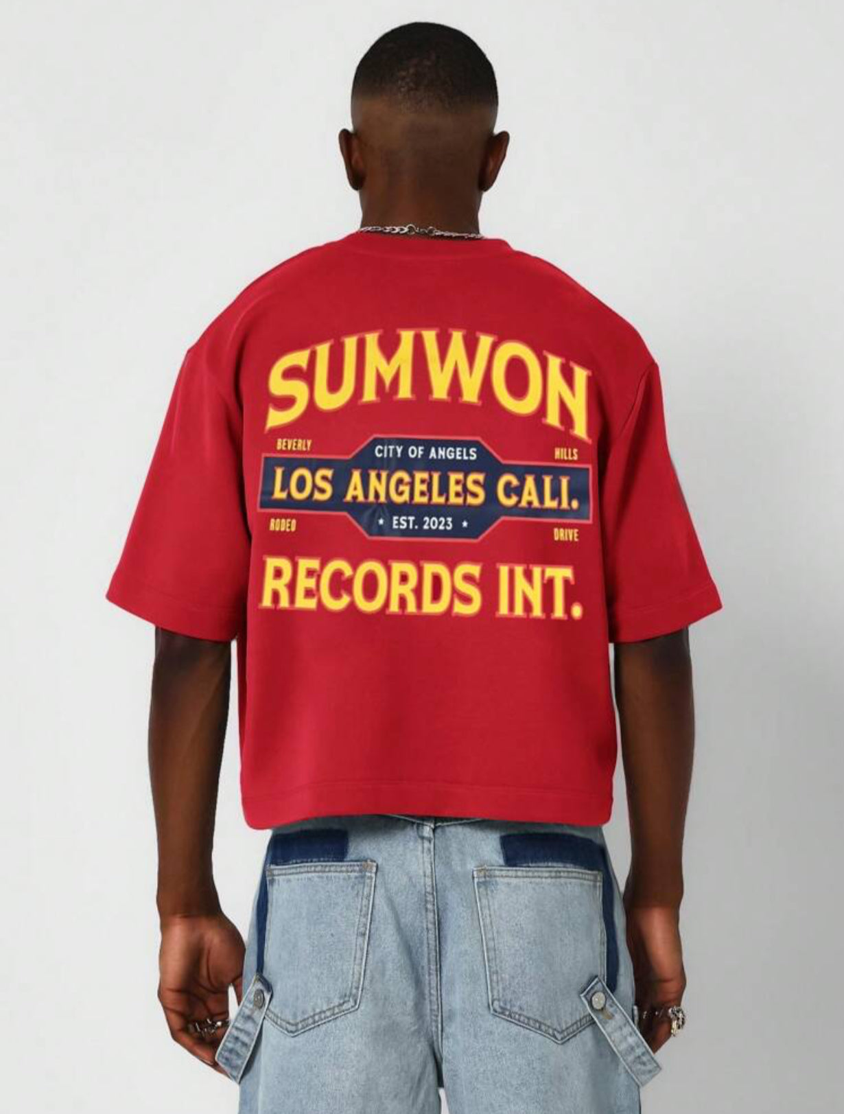 Sumwon Boxy Fit with Prints in Red