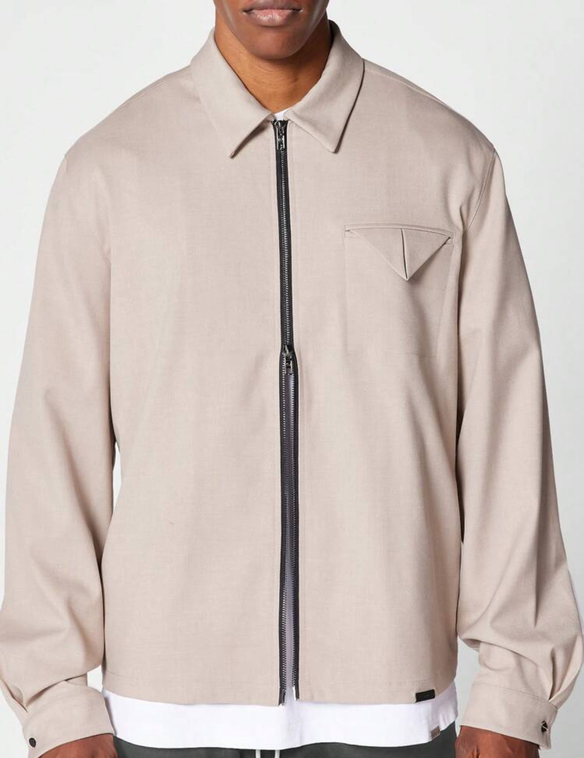 Zip through jacket with pocket