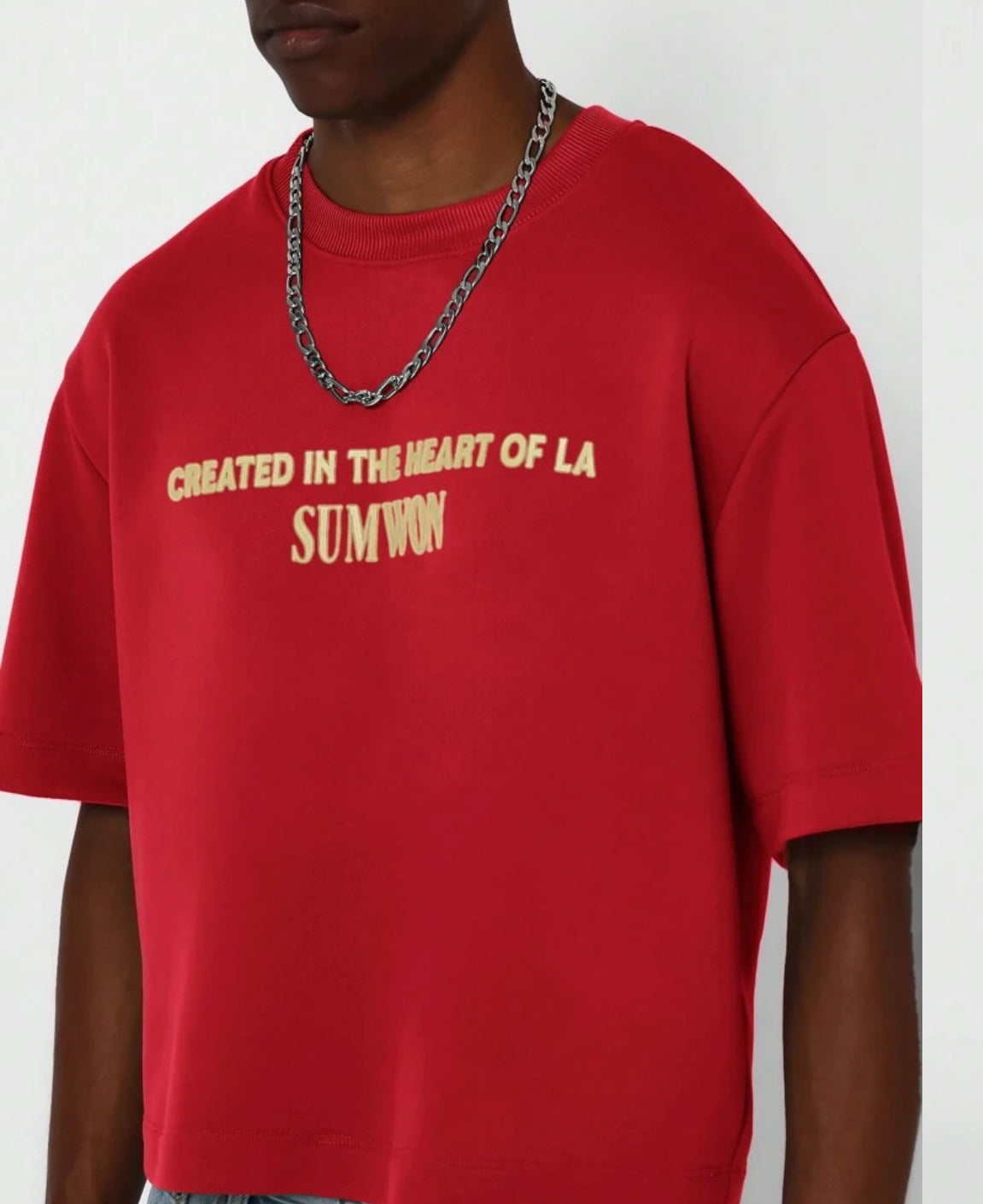 Sumwon Boxy Fit with Prints in Red