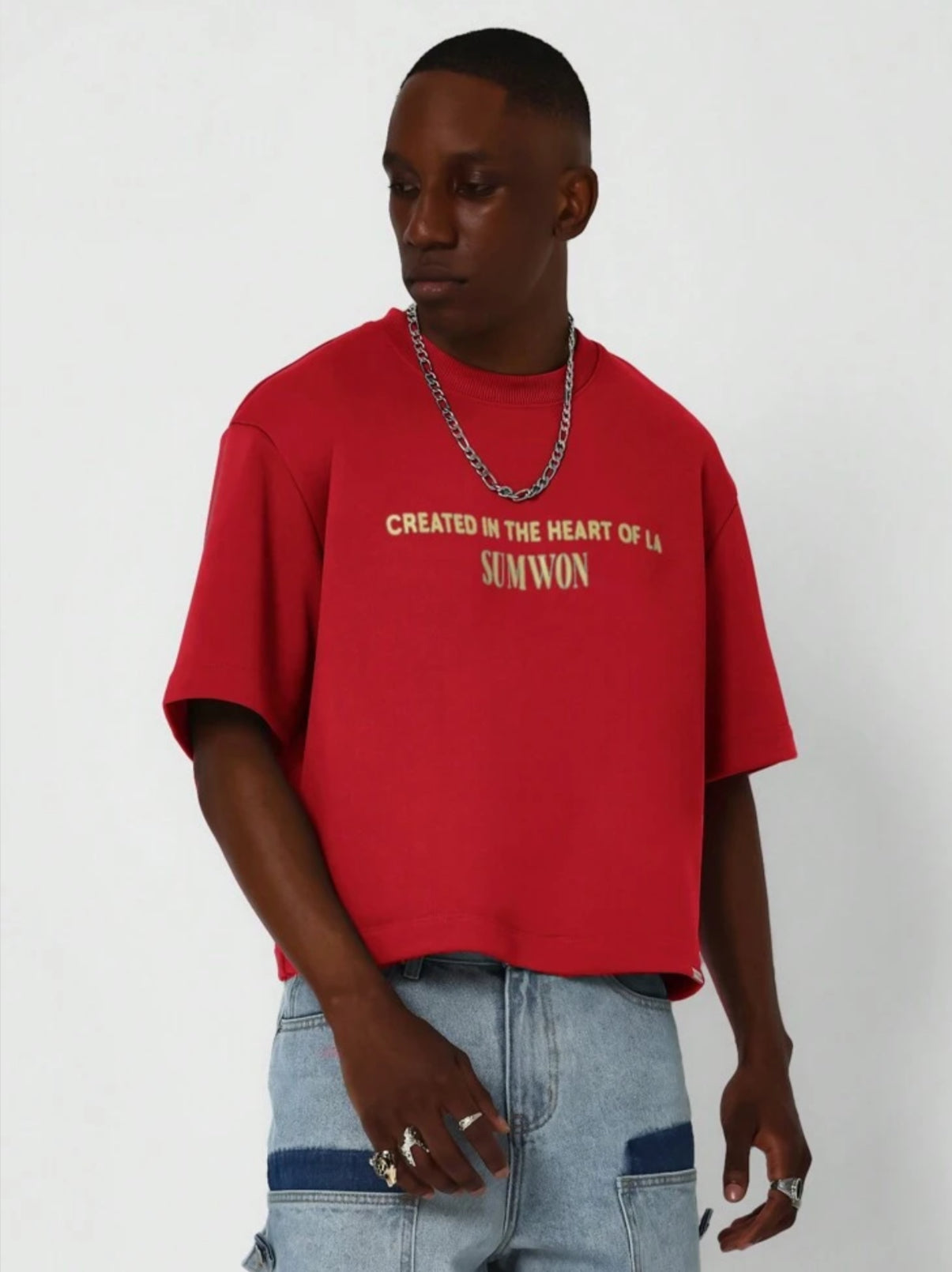 Sumwon Boxy Fit with Prints in Red