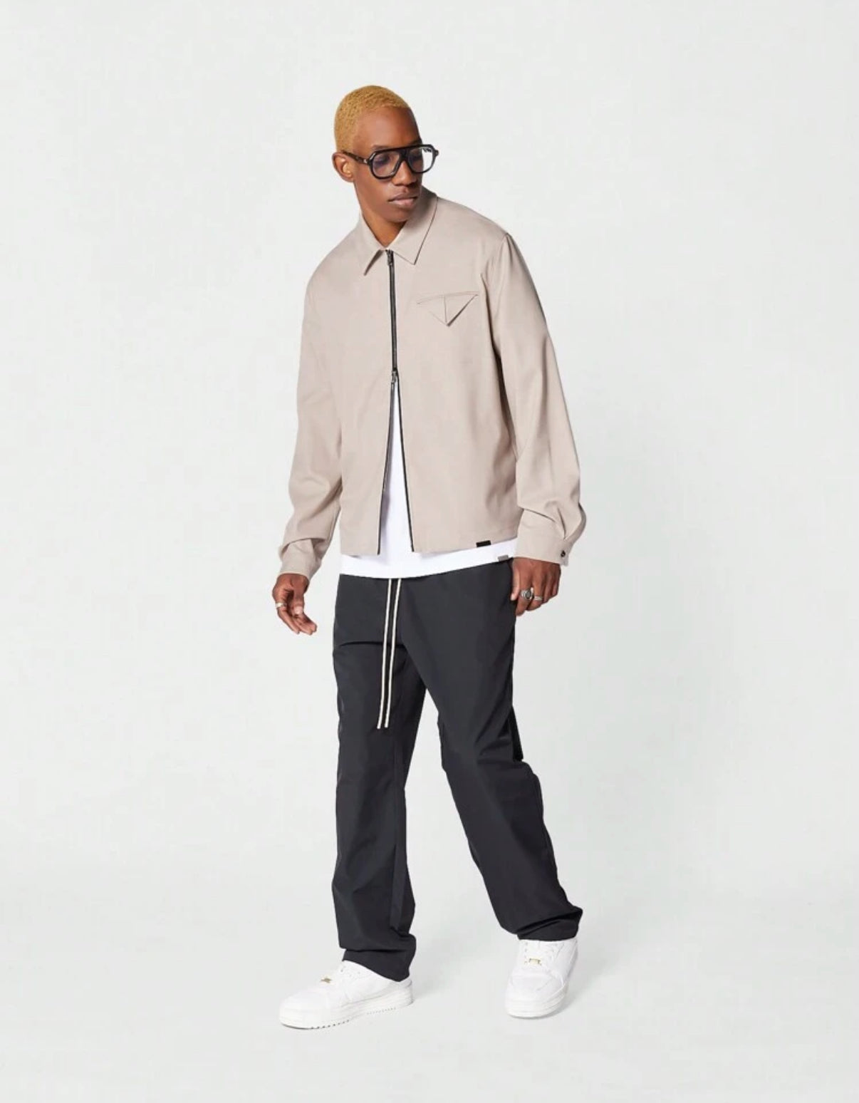 Zip through jacket with pocket