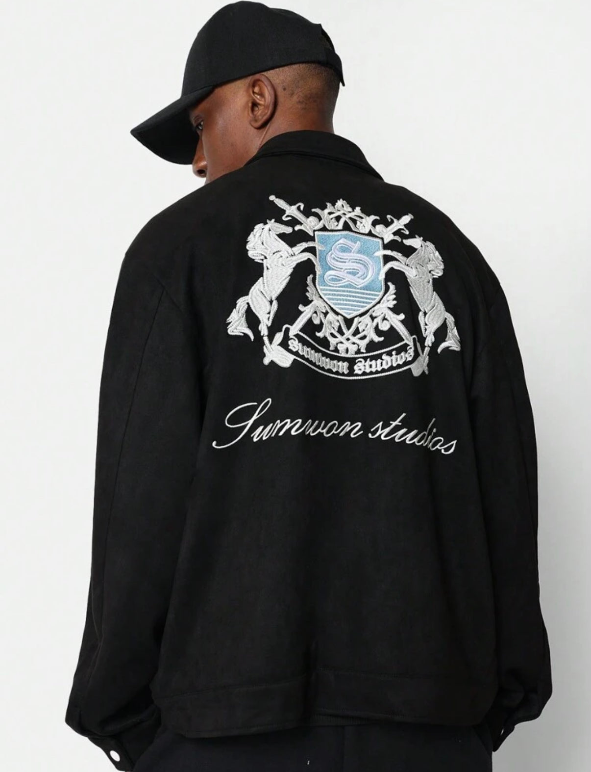 Sumwon Jacket in Black with back Print