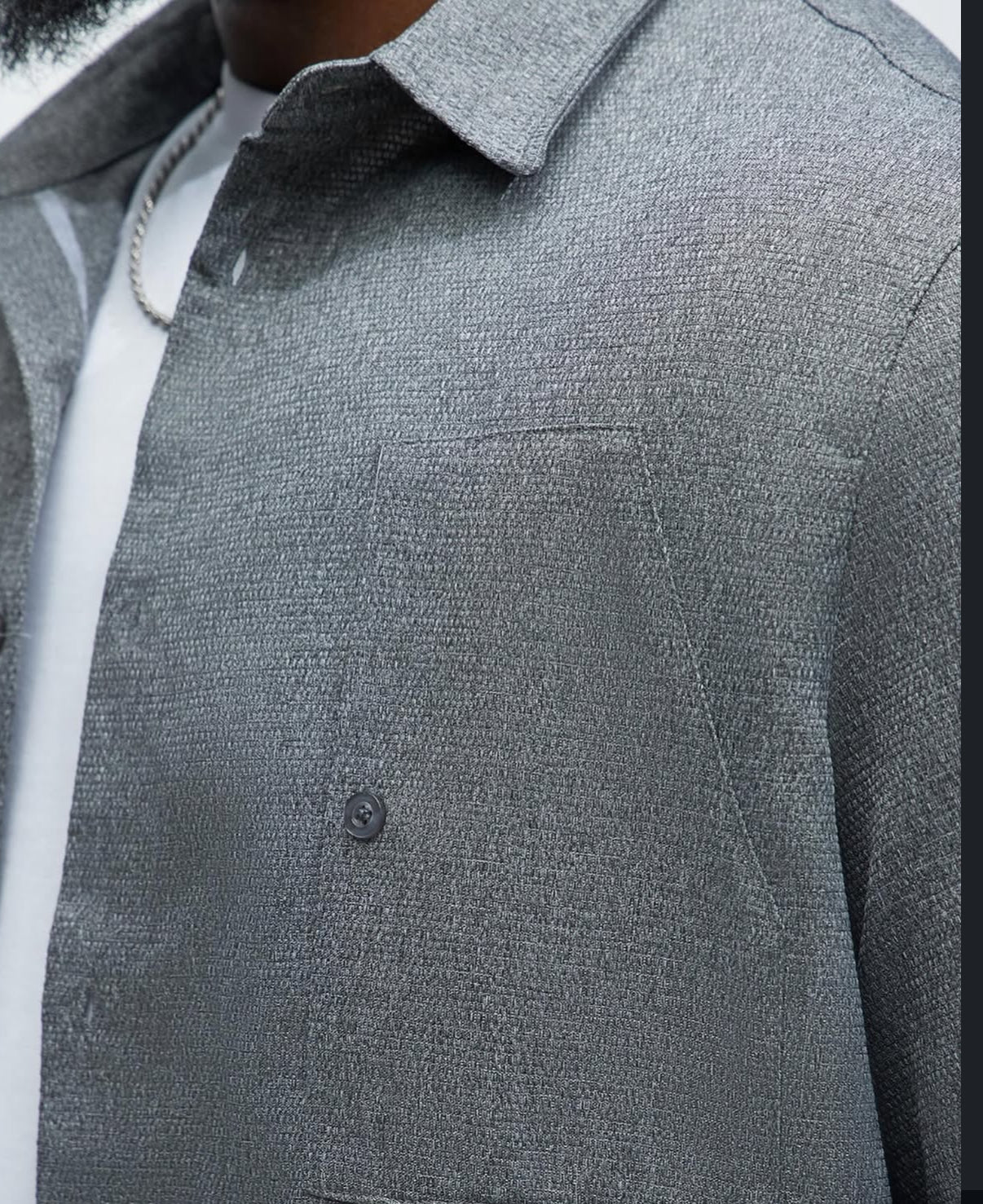 Overshirt with Pocket in Grey