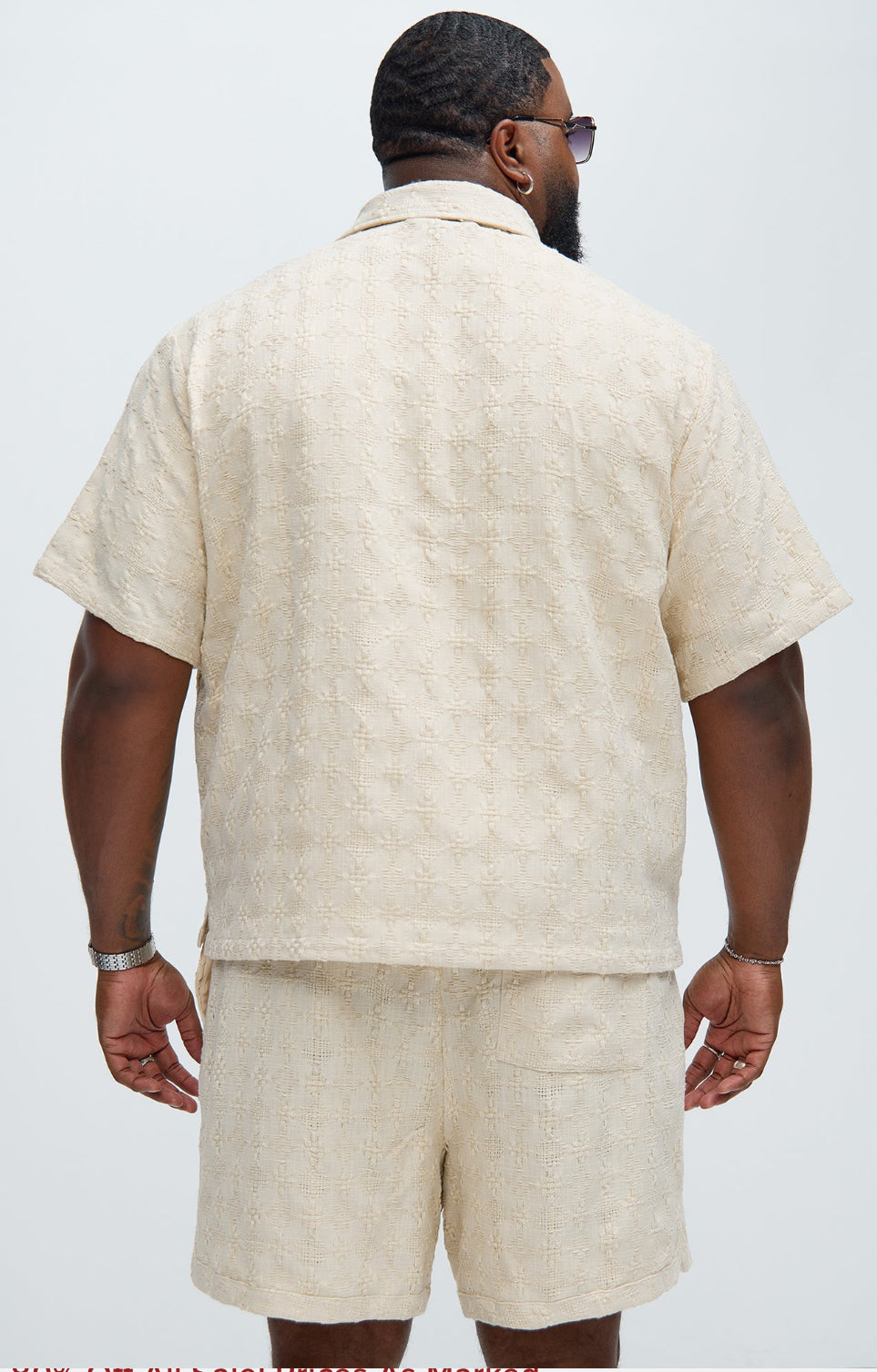 Heavy textured shirt in beige