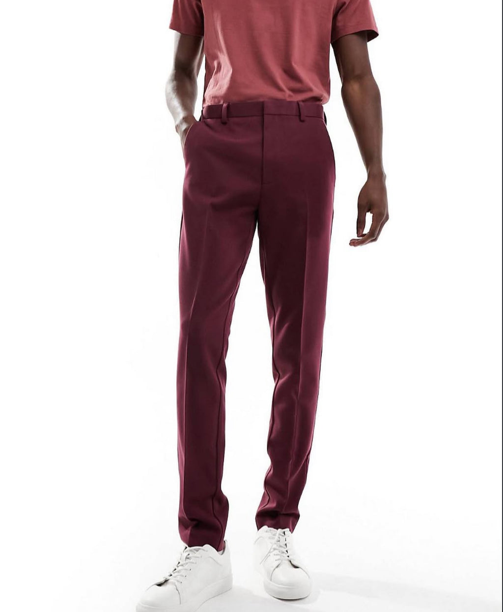 Smart Pants in Burgundy
