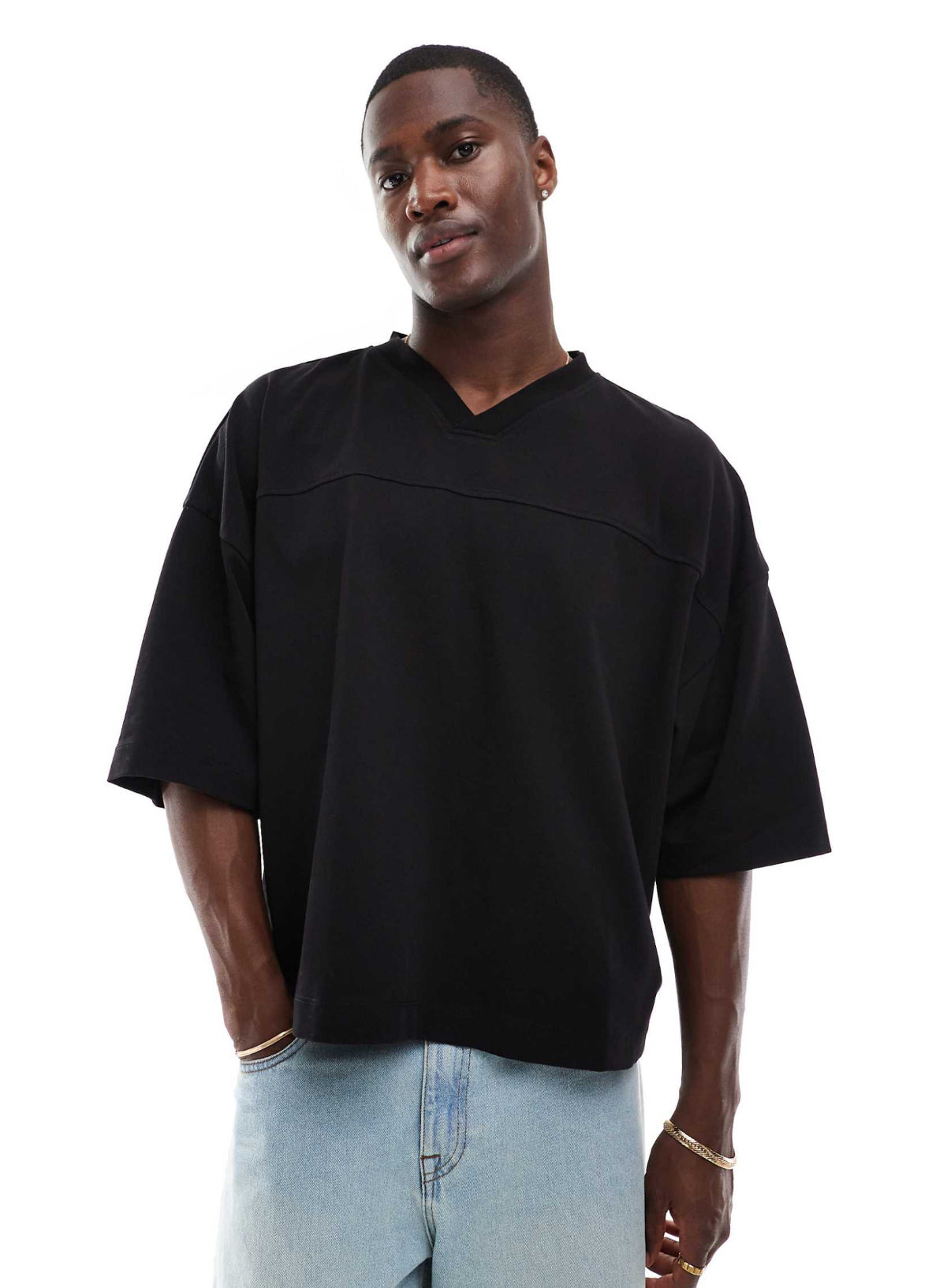 Heavyweight Oversized V-neck T-Shirt