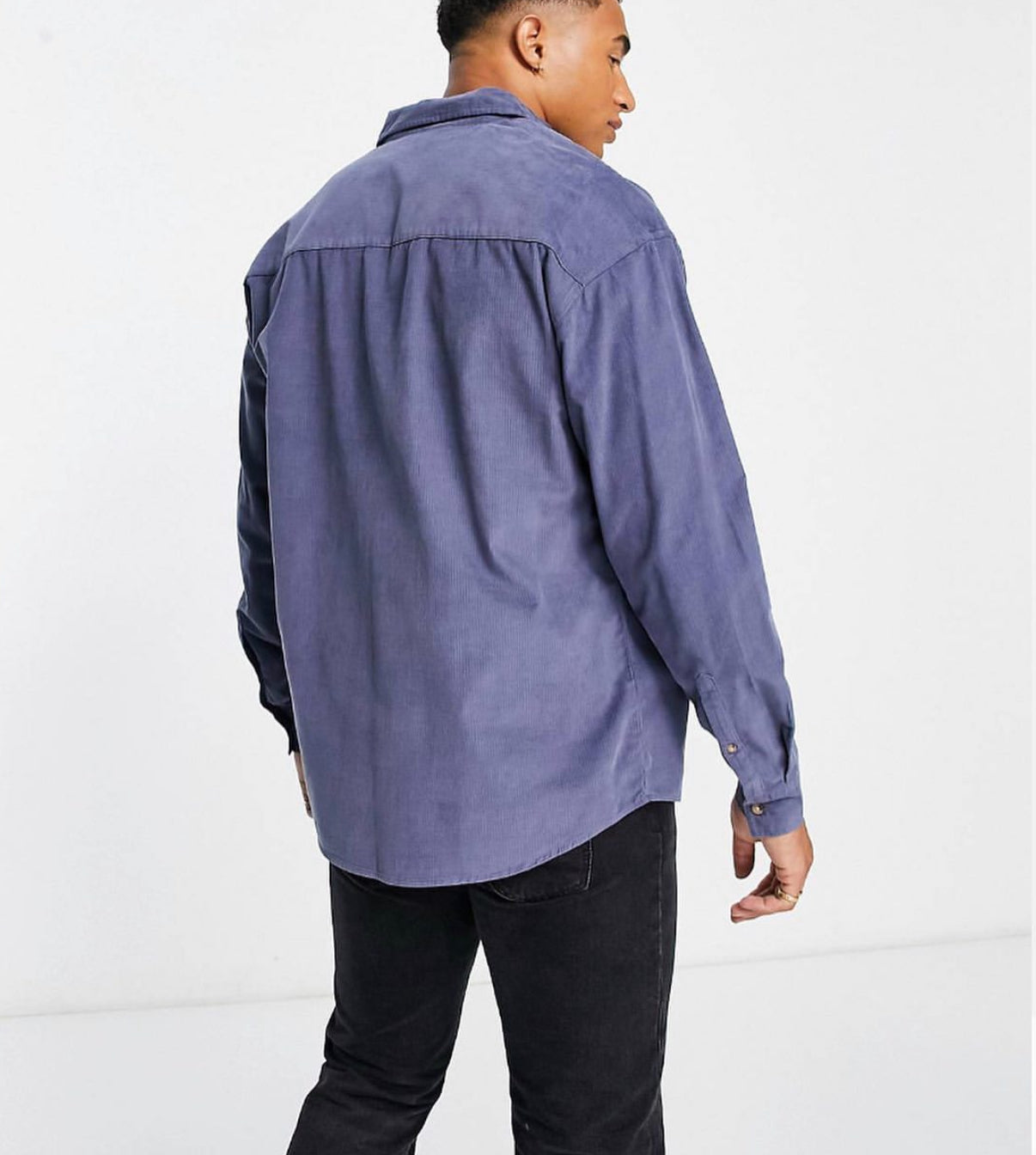 Corduroy Shirt in Pale Blue