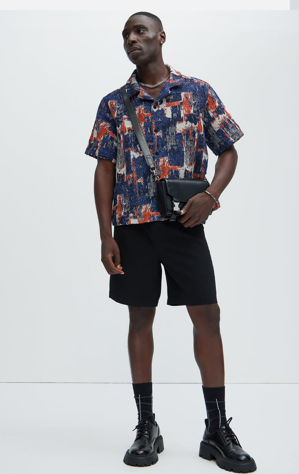 Jacquard Denim Shirt in Multi