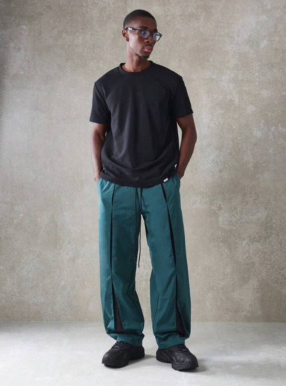 Wide Leg Pleated Pants in Green
