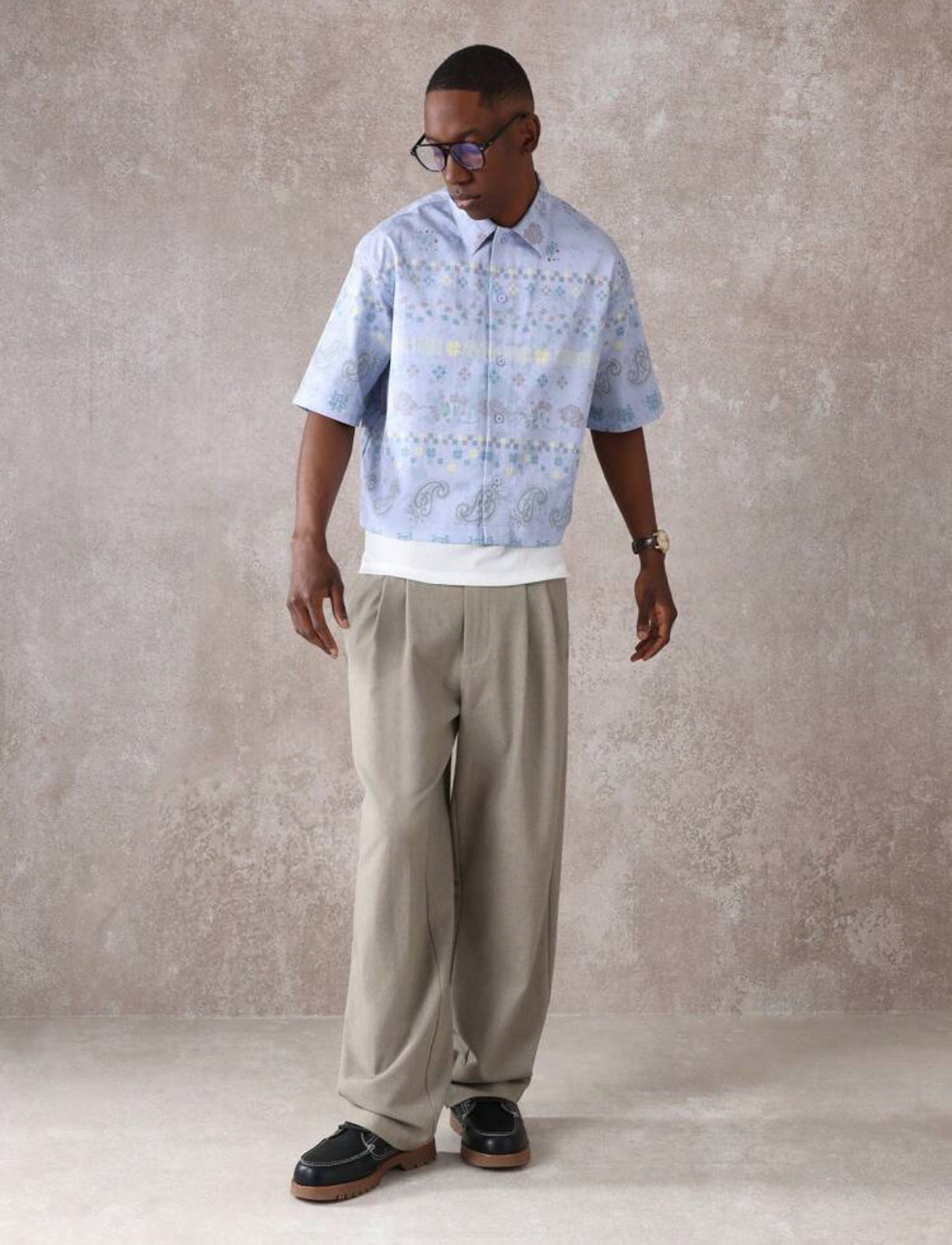 Vintage Boxy Fit shirt in woven fabric