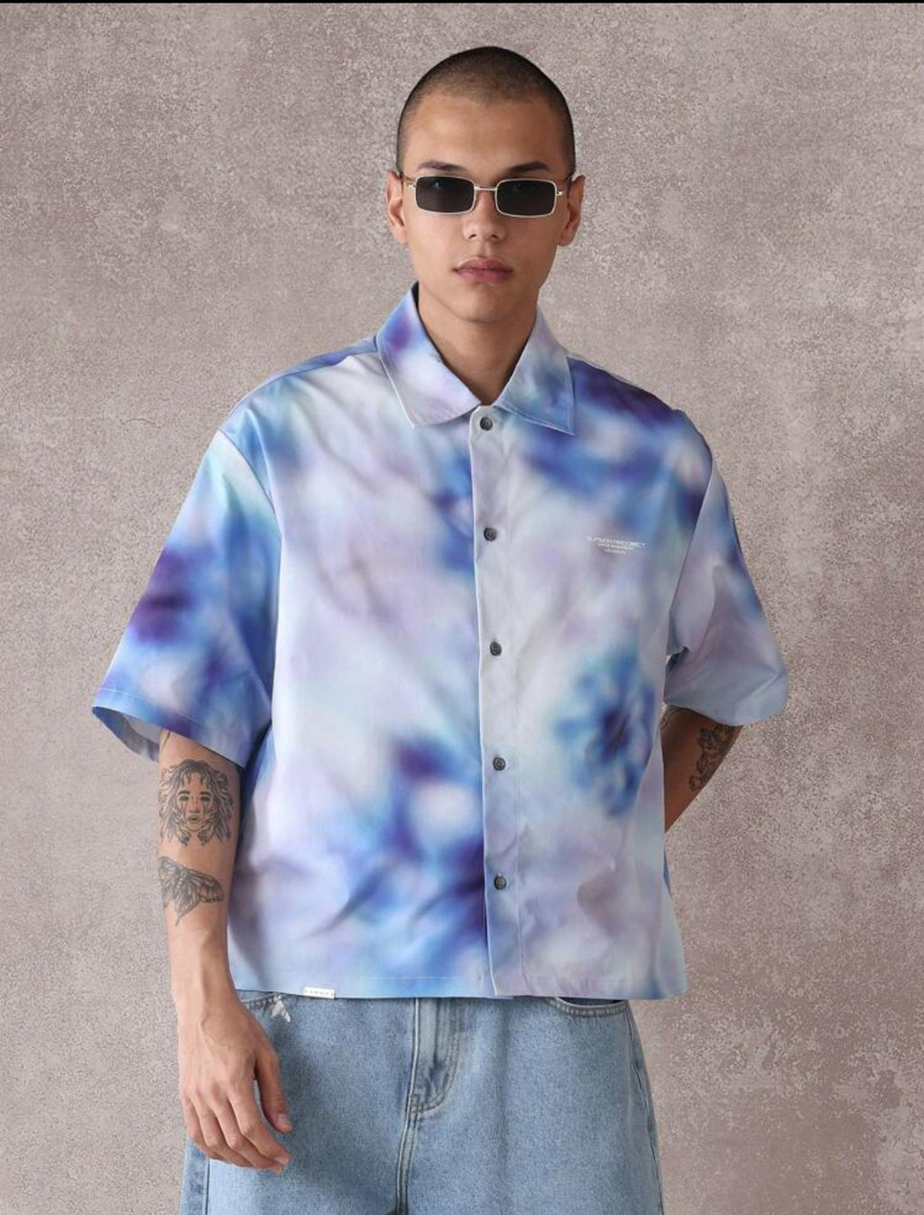 Boxy fit shirt in tie dye