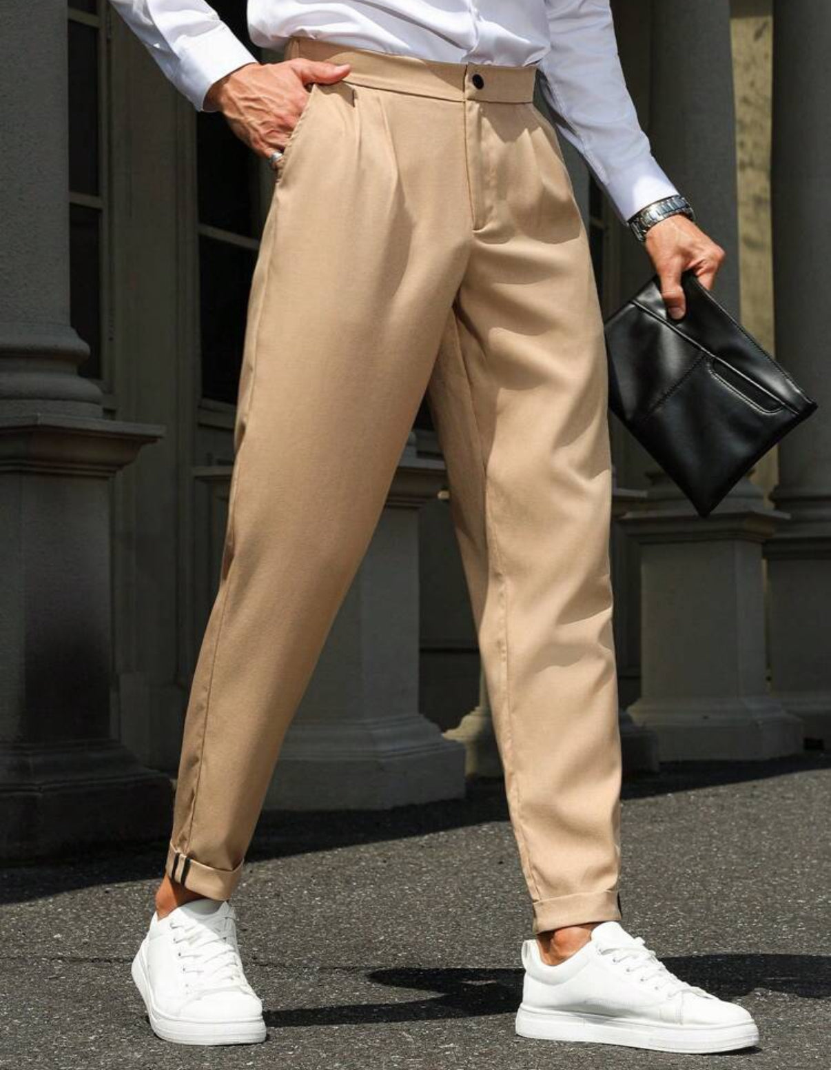 Crop Pants in beige
