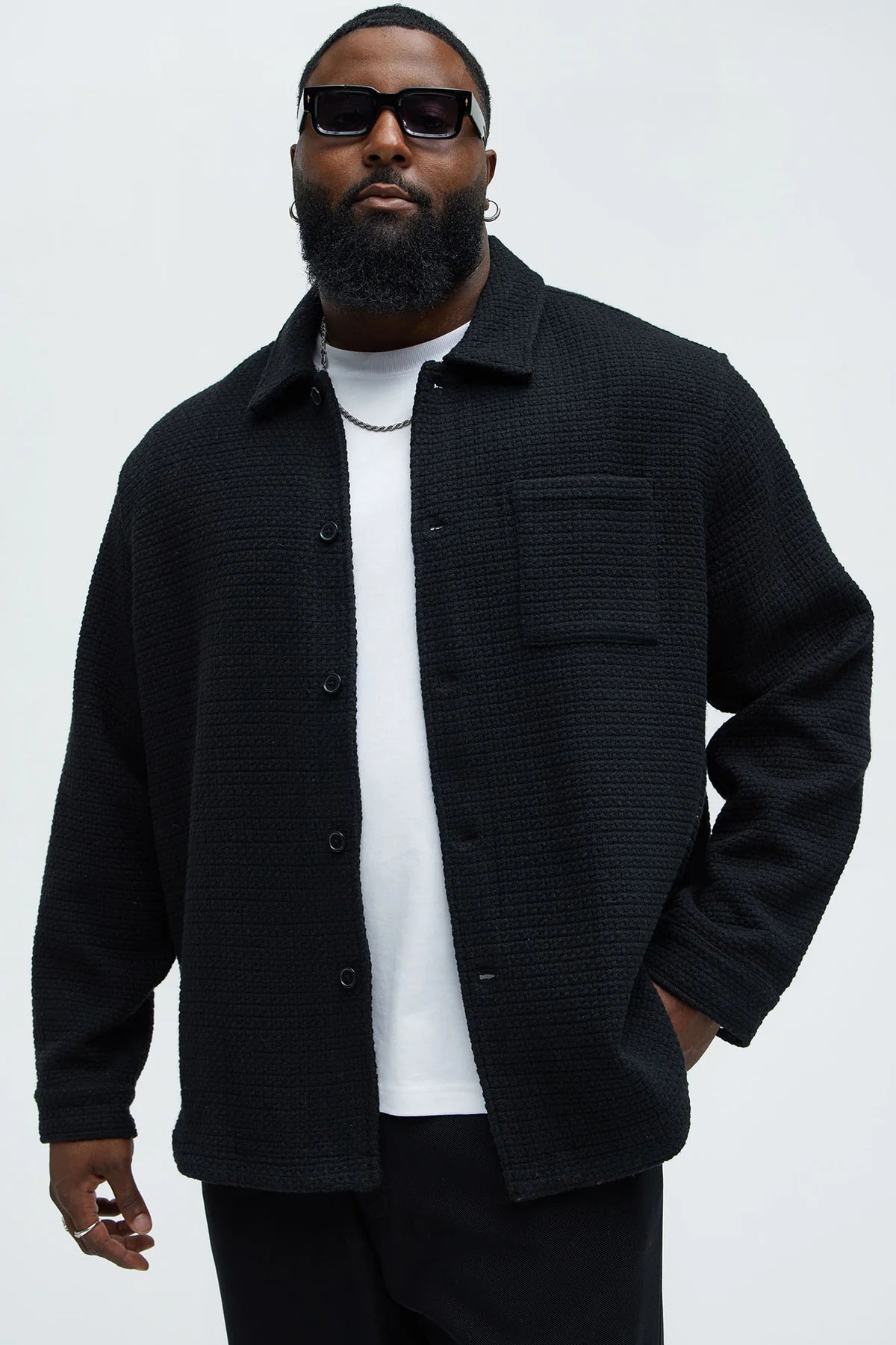 Oversized Shaket in black