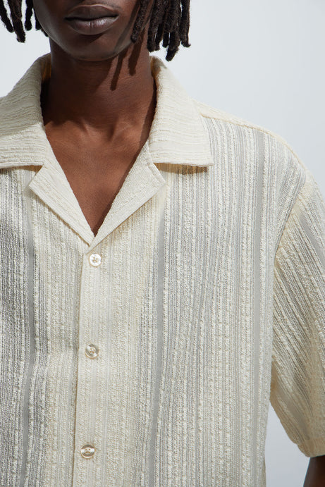 Premium revere collar shirt in white