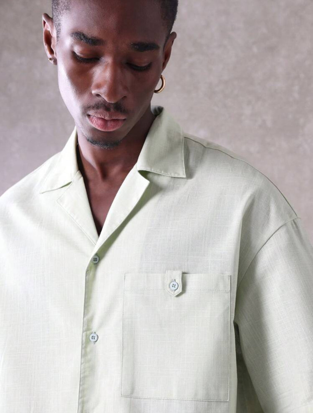 Premium linen shirt in mint
