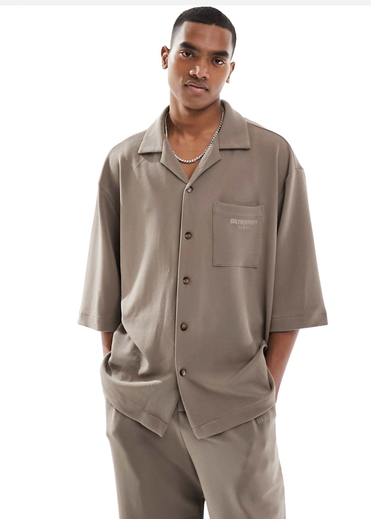 Premium Textured Shirt in Brown