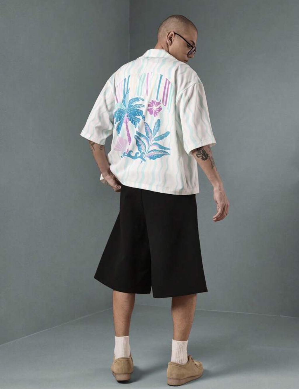 Boxy fit shirt with Malibu print