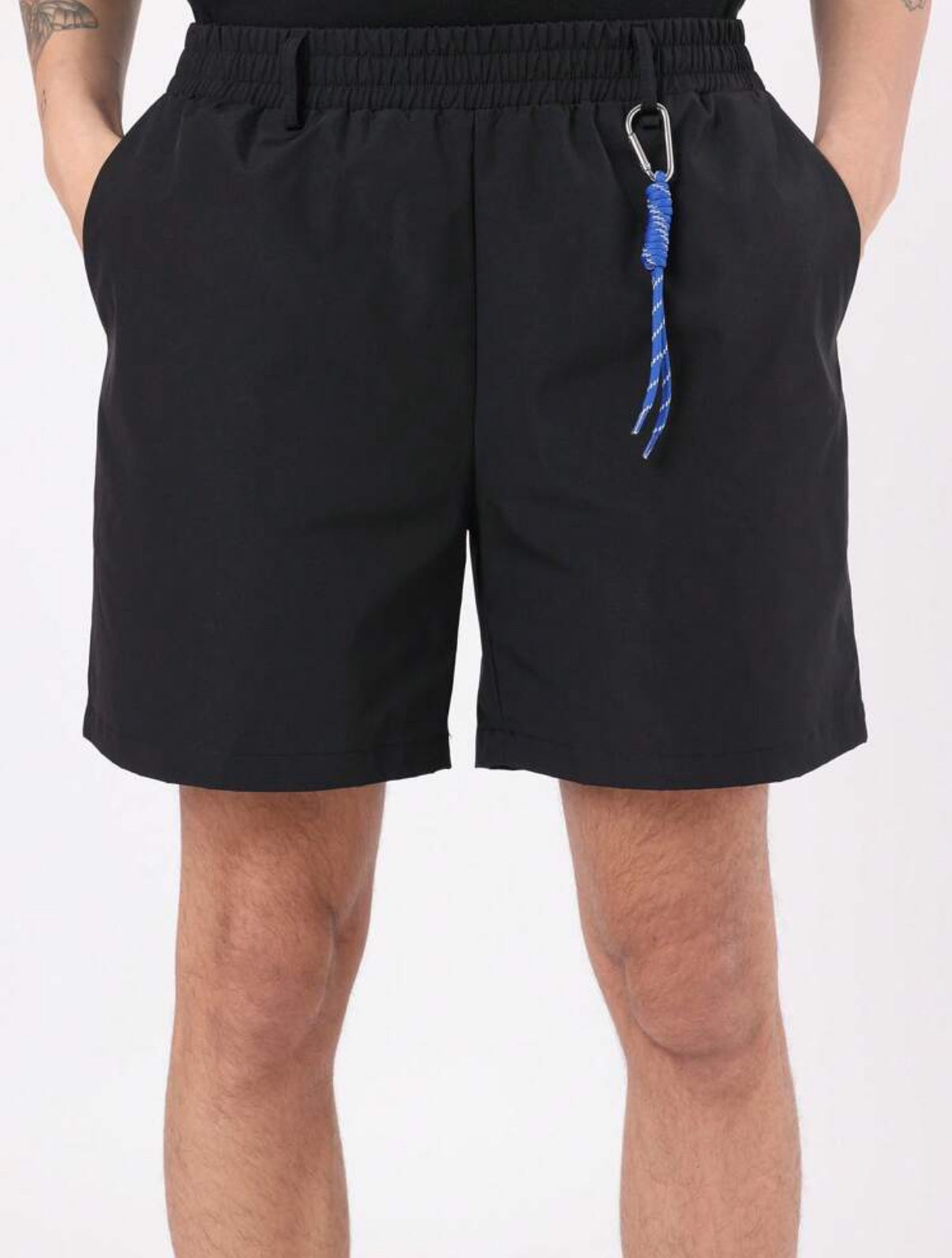 Athletic Shorts in Black with detail