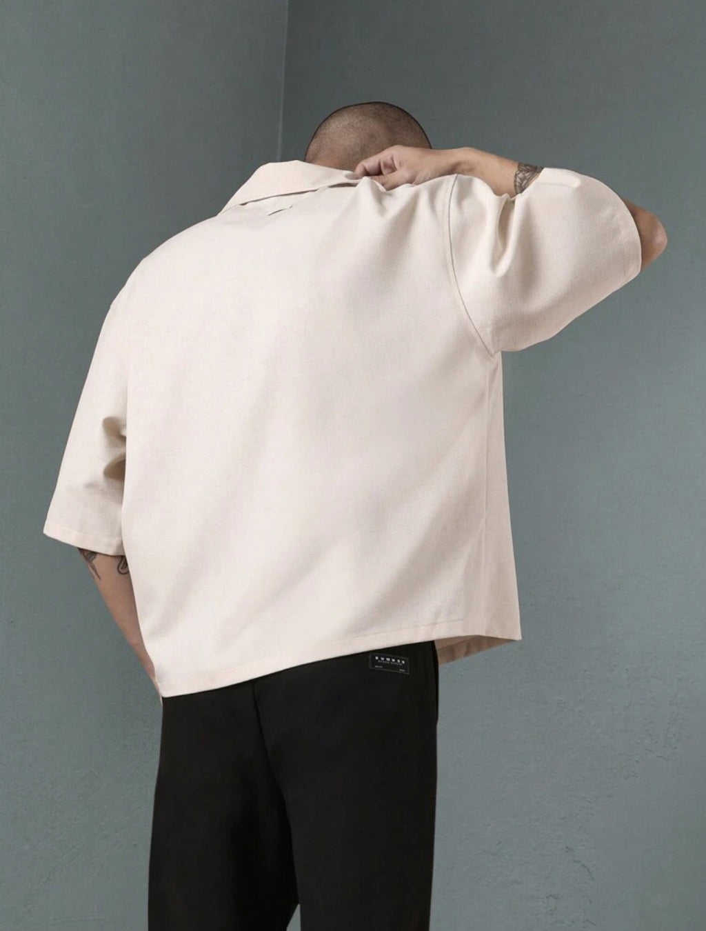 Premium Boxy Shirt in Beige