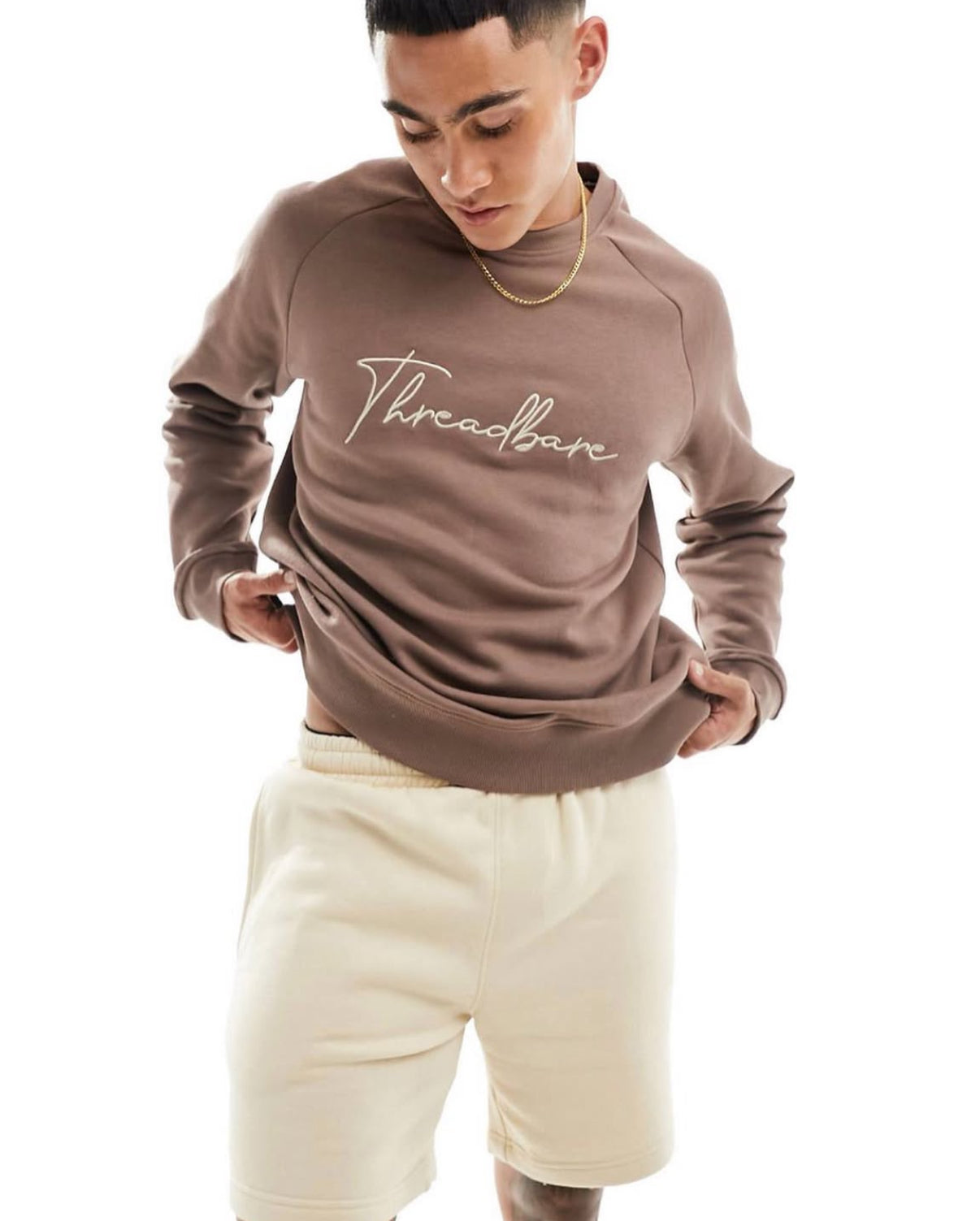 Threadbare Sweatshirt in Brown