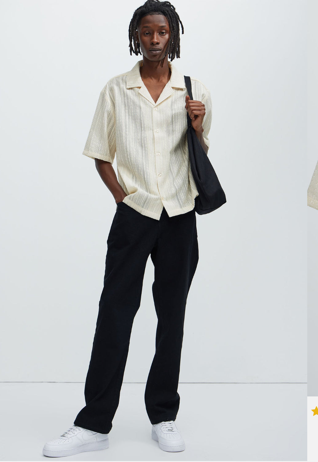 Premium Textured Shirt in Ecru