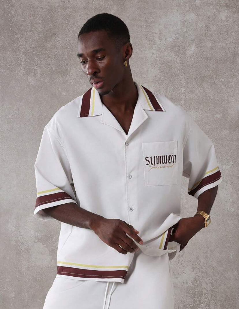 Premium Summer Shirt and Shorts 2 Piece in White