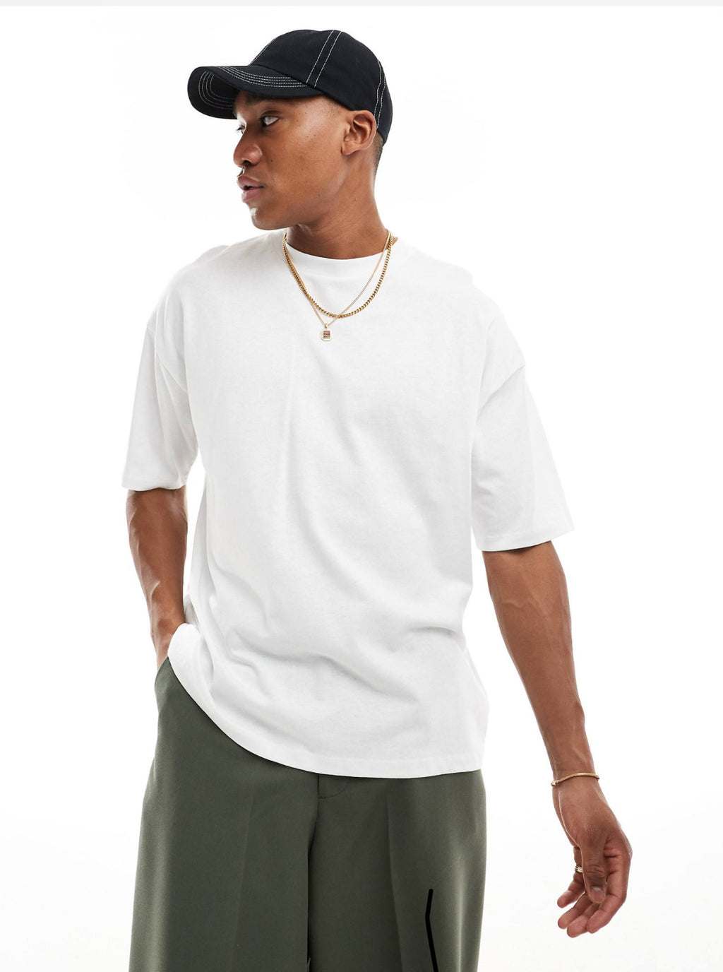 Oversized T-shirt with Back print in White