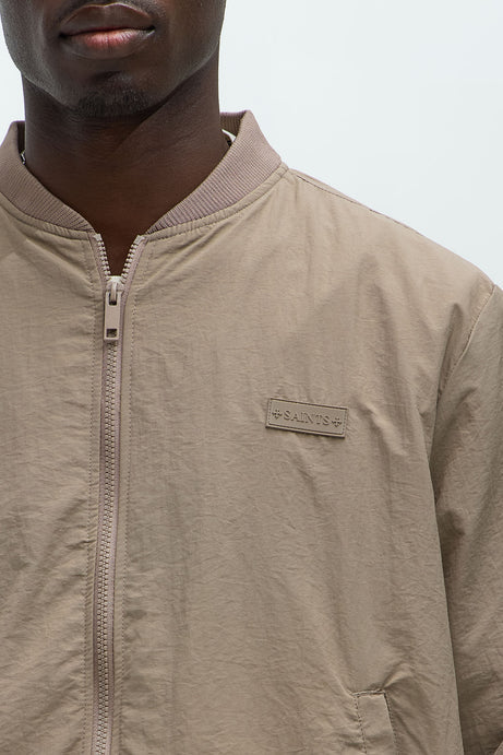Bomber jacket in beige