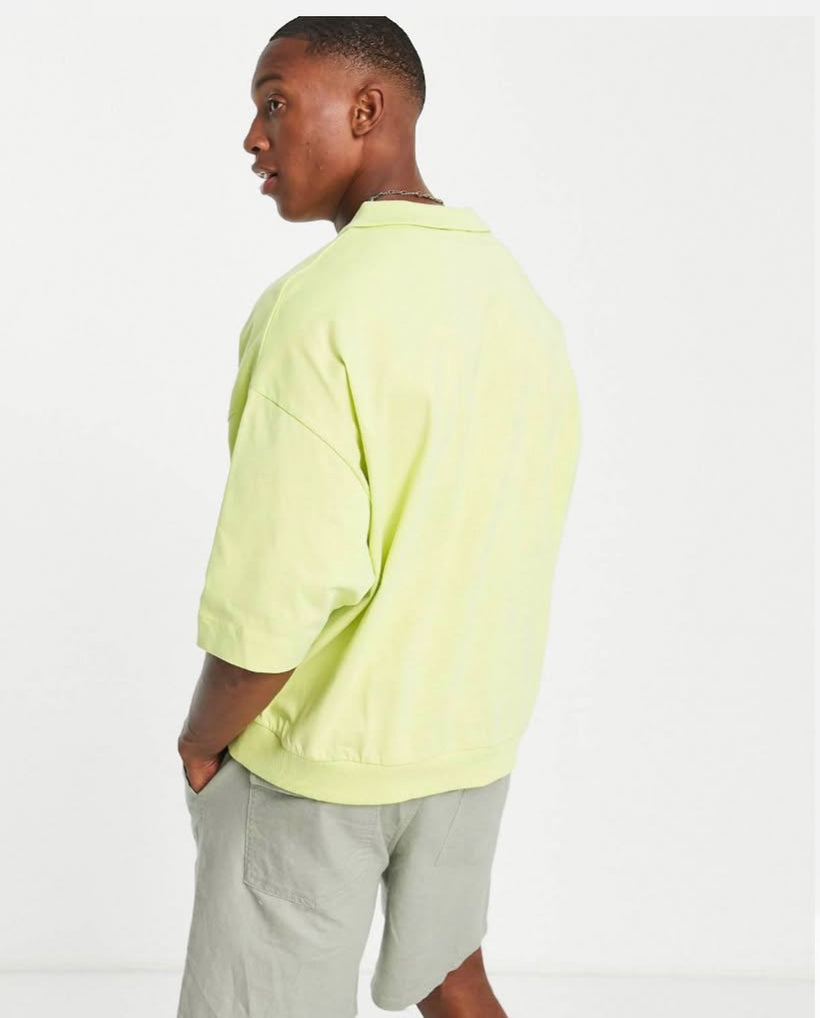 Polo Shirt in Neon Green