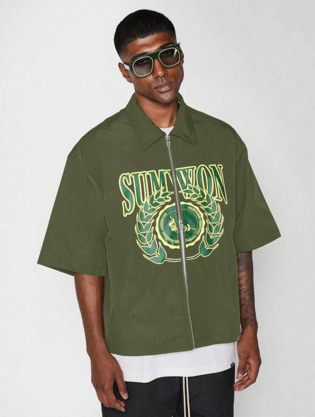 Sumwon Boxy Fit Shirt in Green
