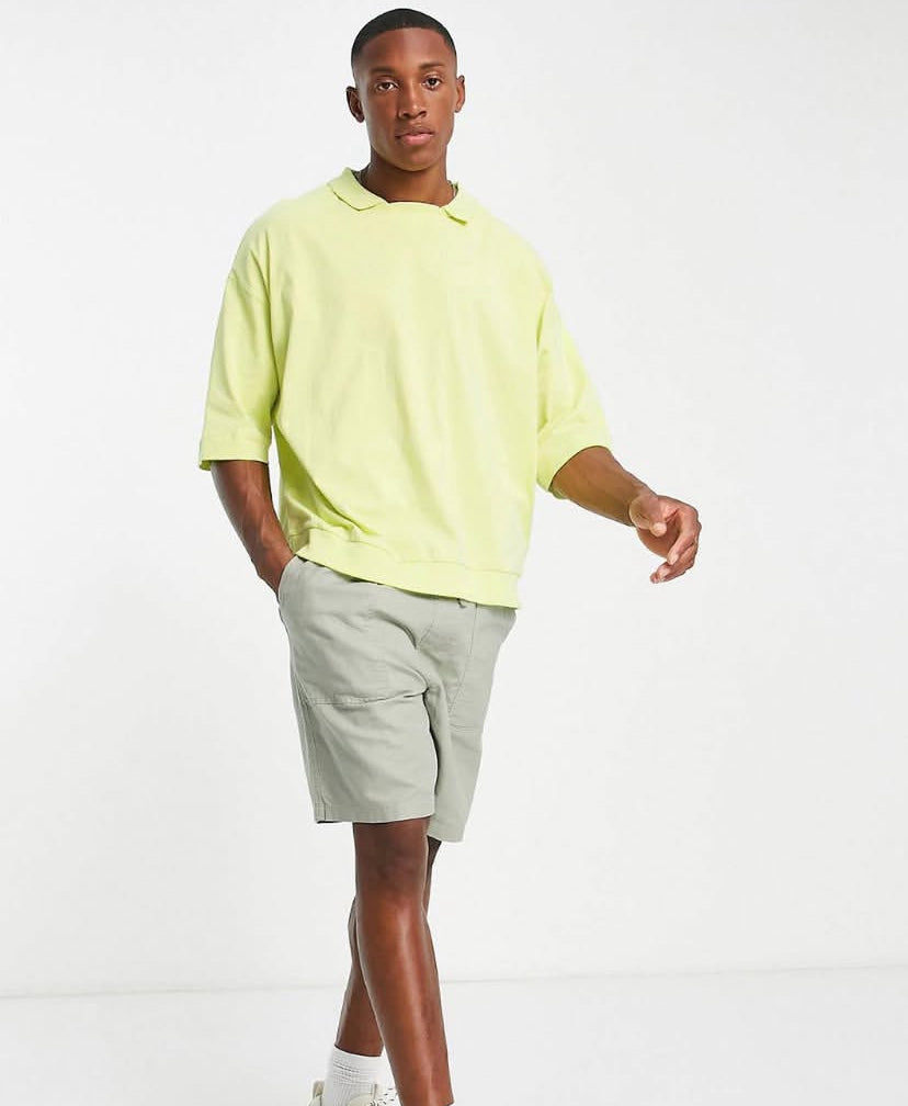 Polo Shirt in Neon Green