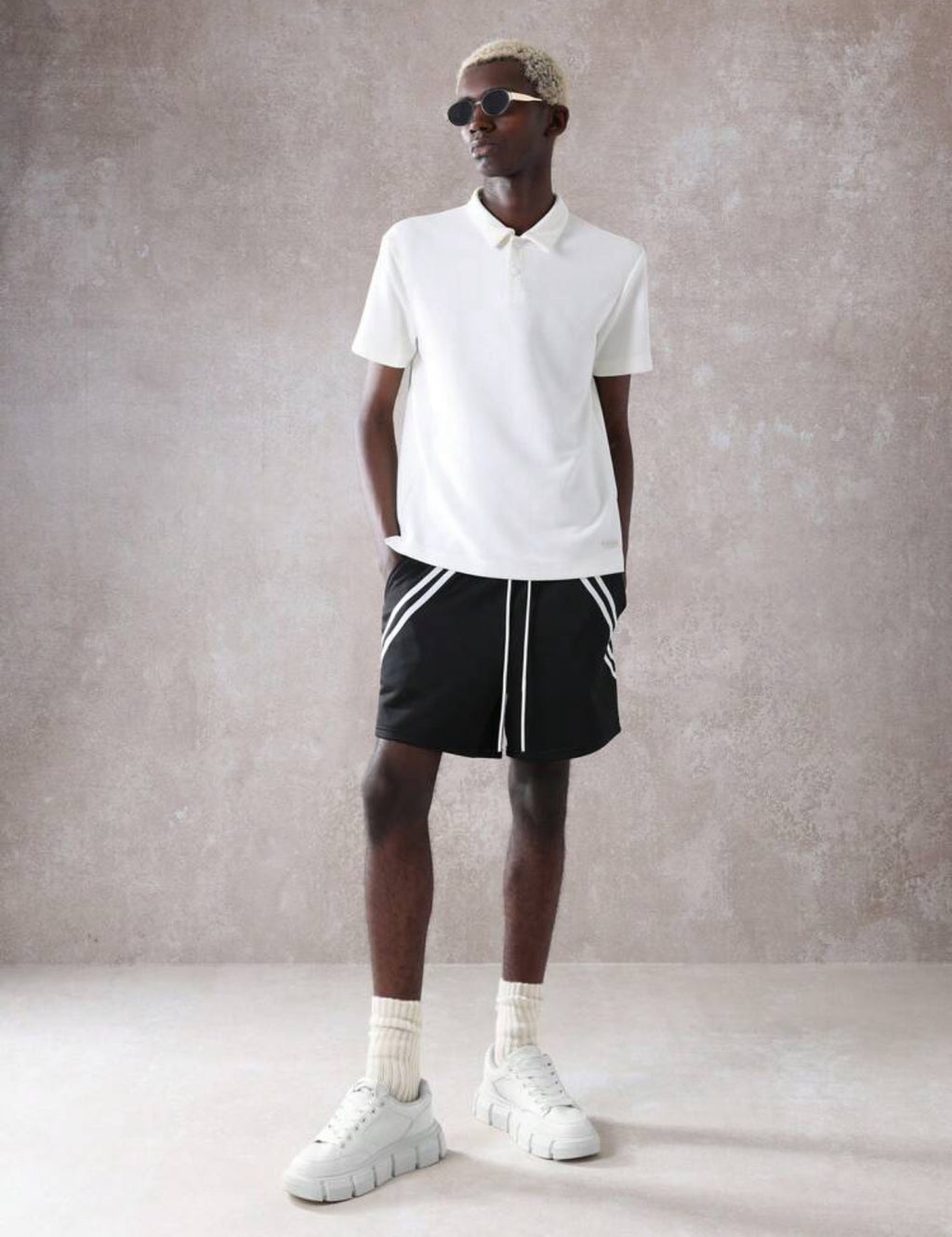 Slide Strap Shorts in Blue