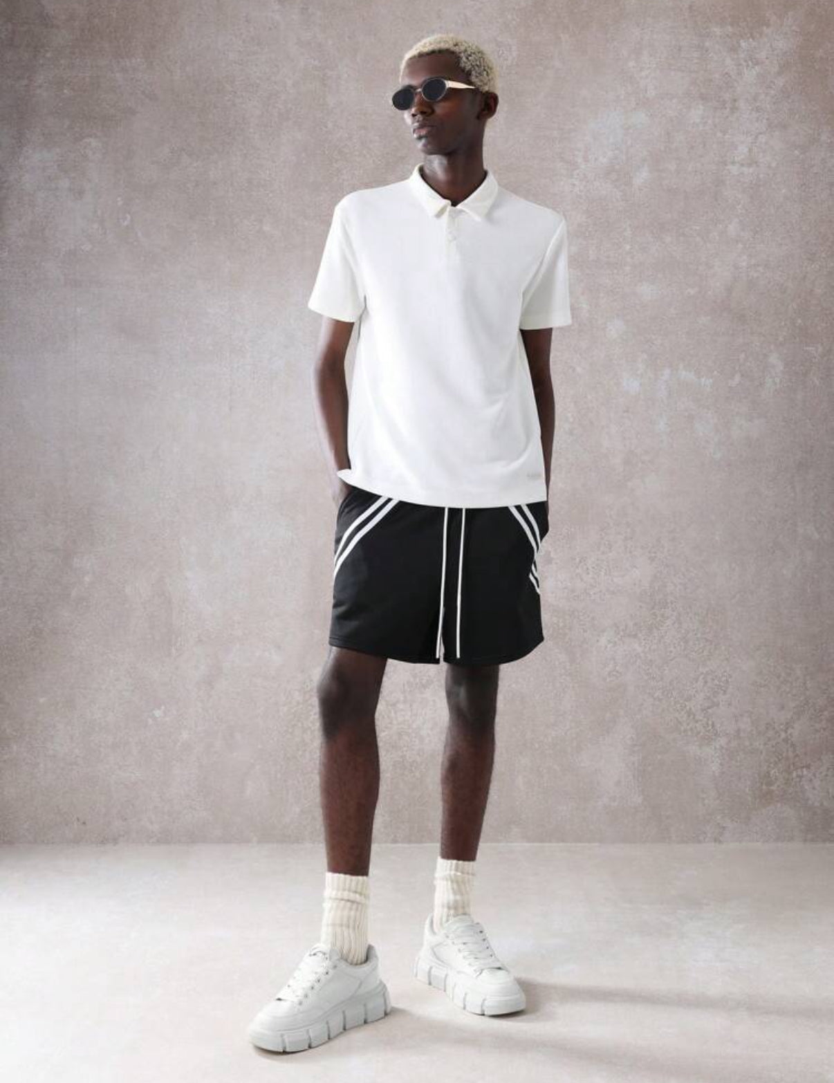 Slide Strap Shorts in Blue