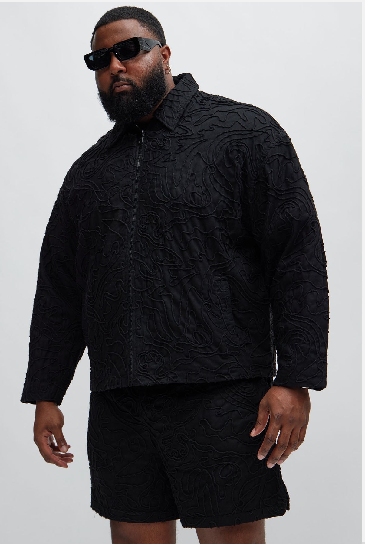 Jacquard Jacket in Black