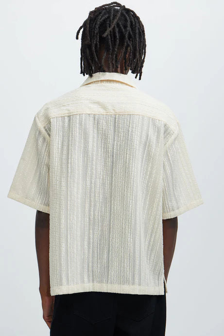 Premium revere collar shirt in white