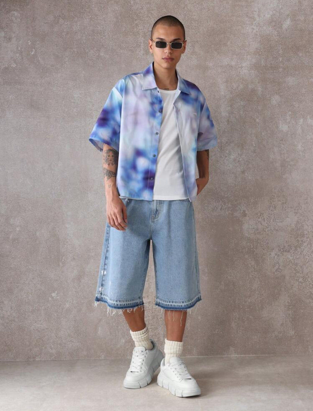 Boxy fit shirt in tie dye