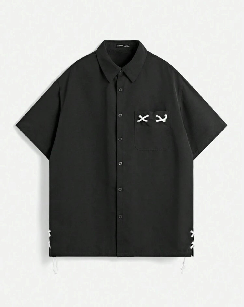 Premium Shirt with lace detail in black