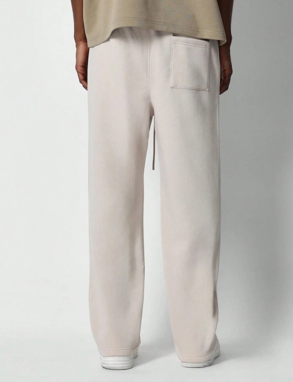 Premium Wide fit jogger in beige