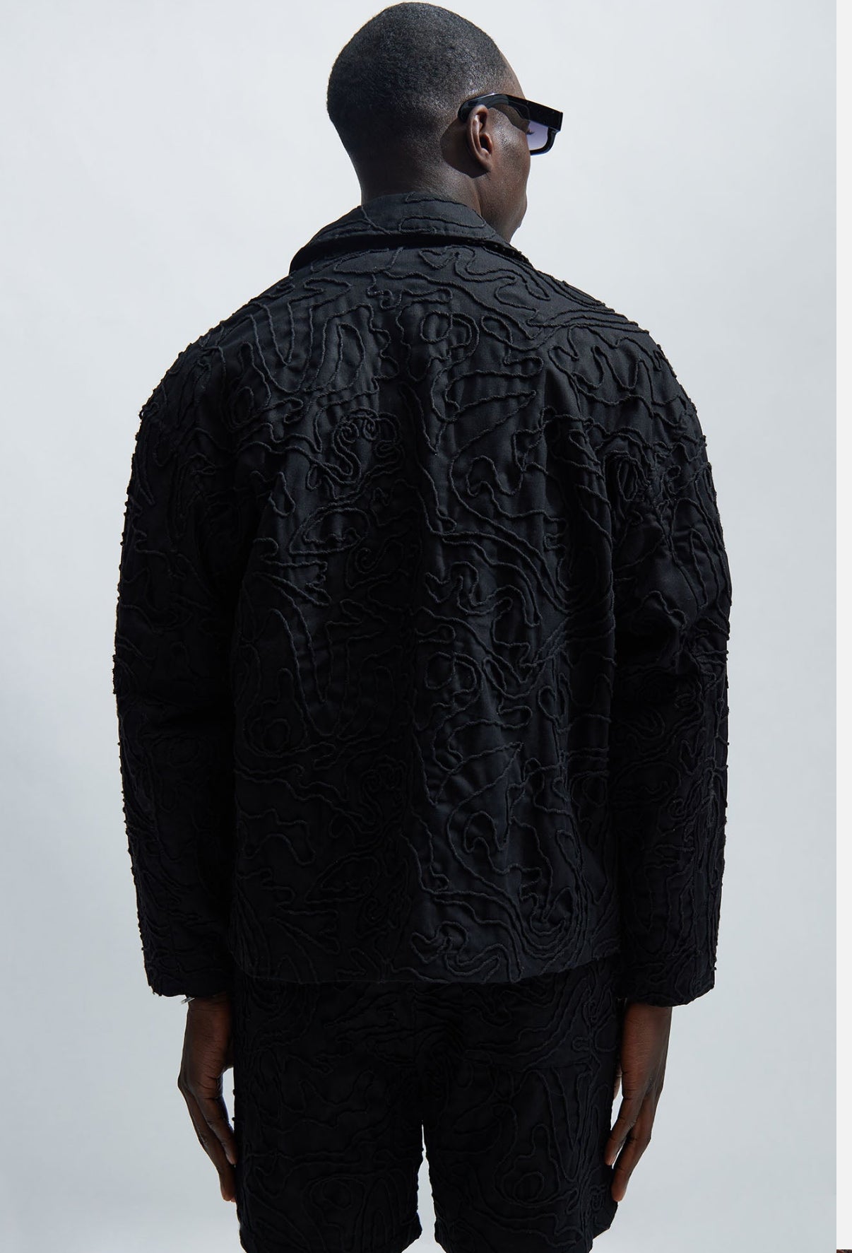 Jacquard Jacket in Black