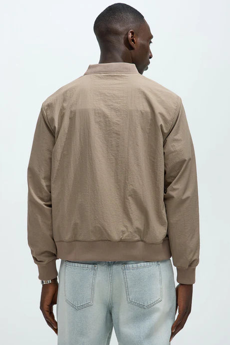 Bomber jacket in beige