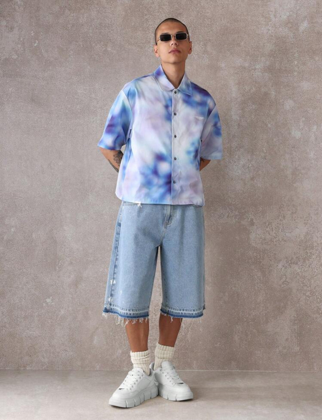 Boxy fit shirt in tie dye