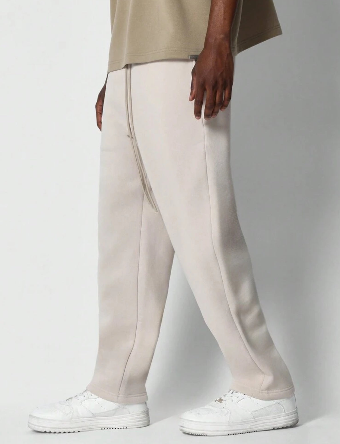 Drawstring Jogger in Beige