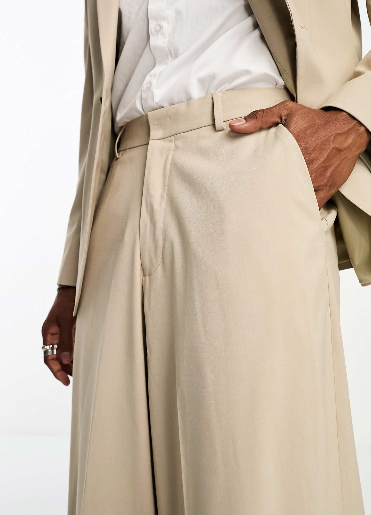 Extreme Wide Leg Pants in Stone
