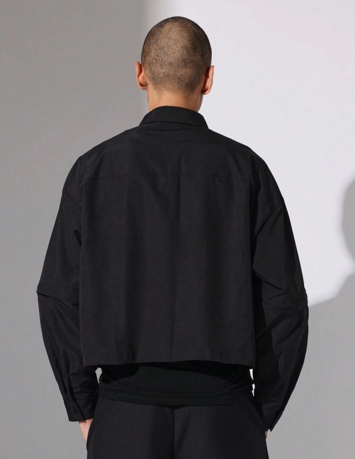 Adjustable Jacket & Shirt in Black