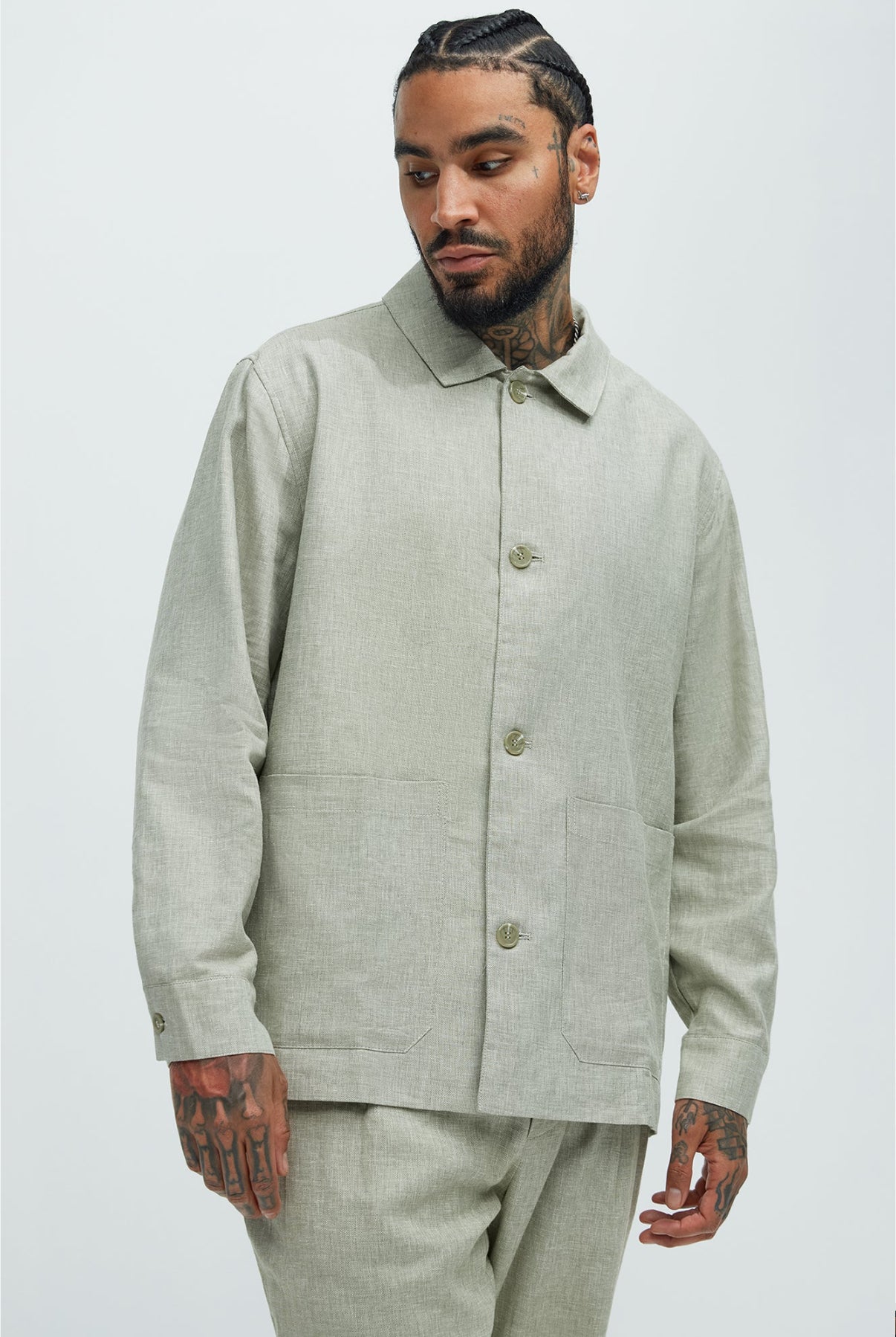 Linen Jacket in light green