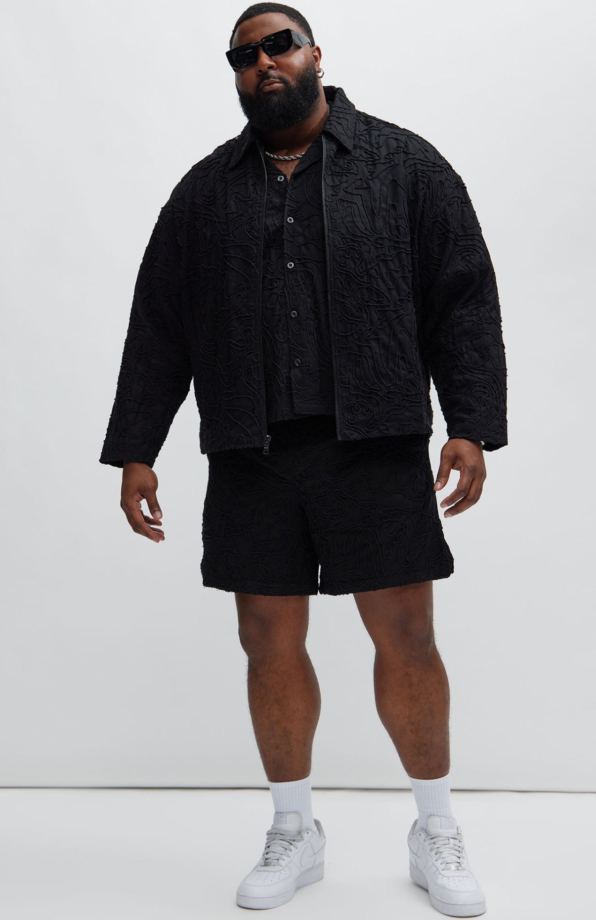 Jacquard Jacket in Black