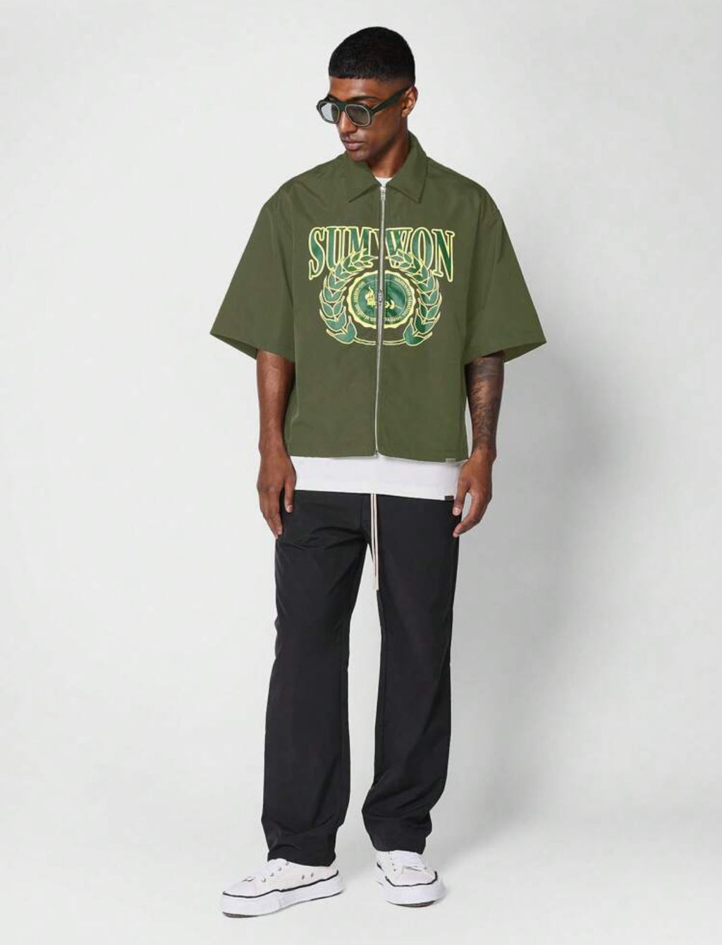 Sumwon Boxy Fit Shirt in Green