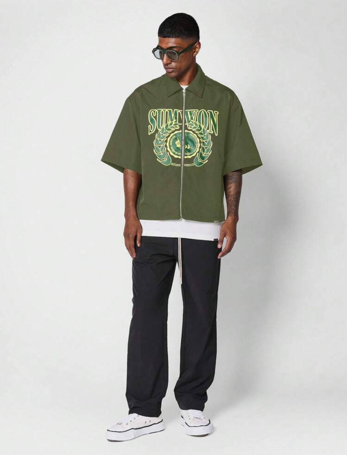 Sumwon Boxy Fit Shirt in Green